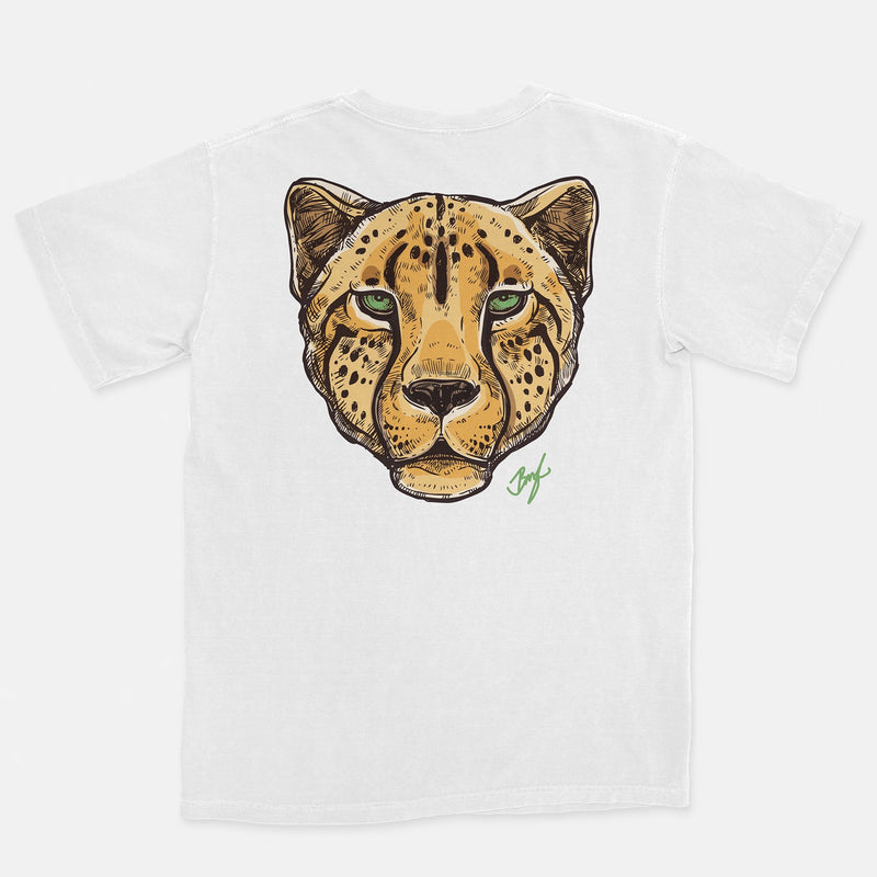 Jordan 3 Chlorophyll Embroidered BMF Leopard Head Vintage Wash Heavyweight T-Shirt