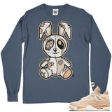 Jordan 4 Shimmer BMF Bunny Pigment Dyed Long Sleeve Vintage Wash Heavyweight T-Shirt