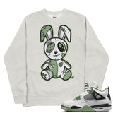 Jordan 4 Seafoam Oil Green BMF Bunny Pigment Dyed Crew Neck