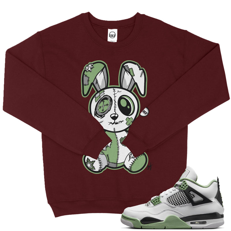 Jordan 4 Seafoam Oil Green BMF Bunny Unisex Crewneck