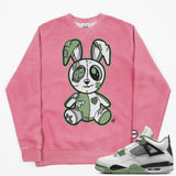 Jordan 4 Seafoam Oil Green BMF Bunny Pigment Dyed Crew Neck