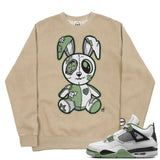 Jordan 4 Seafoam Oil Green BMF Bunny Pigment Dyed Crew Neck