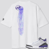 Jordan 3 Dark Iris BMF Jellyfish Oversized T- Shirt