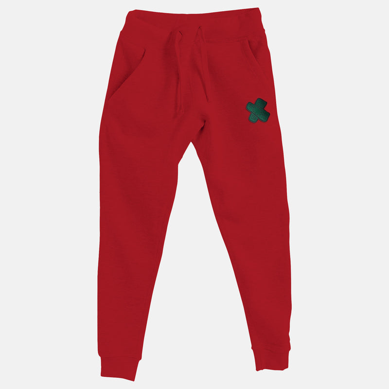 Pine Green Embroidered BMF Bunny Face Premium Jogger