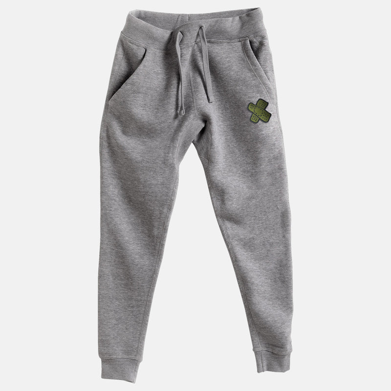 Grass Embroidered BMF Bunny Face Premium Heather Jogger