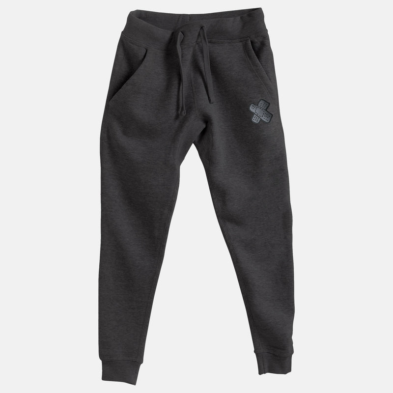 Light Grey Embroidered BMF Bunny Face Premium Heather Jogger