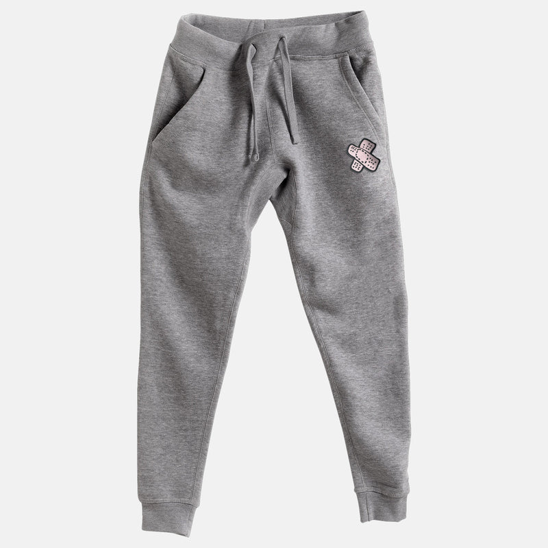 Light Pink Embroidered BMF Bunny Face Premium Heather Jogger