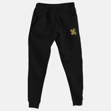 Metallic Gold Embroidered BMF Bunny Face Premium Jogger