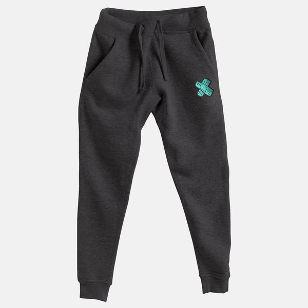 Mint Embroidered BMF Bunny Face Premium Heather Jogger