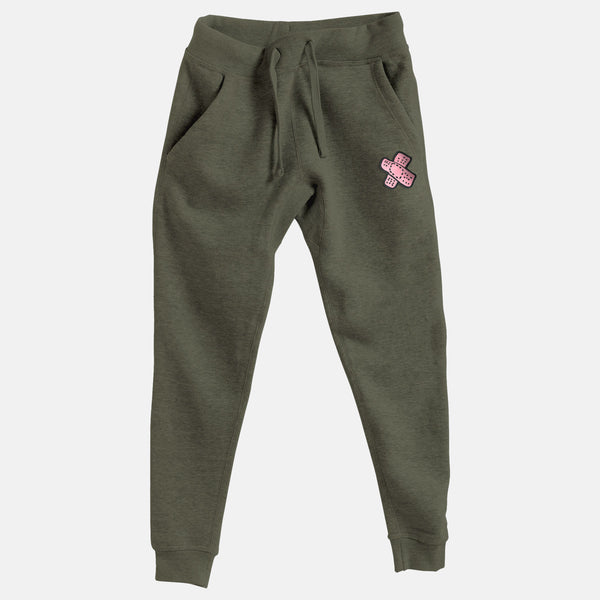 Pink Embroidered BMF Bunny Face Premium Heather Jogger
