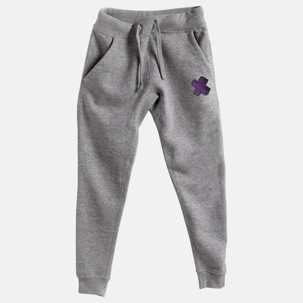 Purple Embroidered BMF Bunny Face Premium Heather Jogger