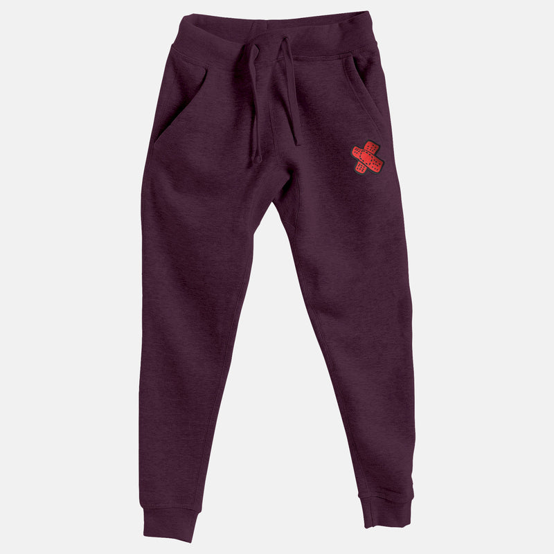 Red Embroidered BMF Bunny Face Premium Heather Jogger