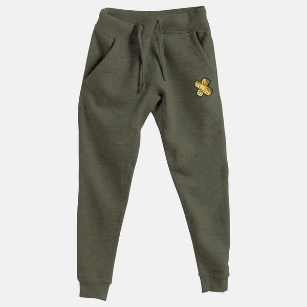 Sunshine Embroidered BMF Bunny Face Premium Heather Jogger