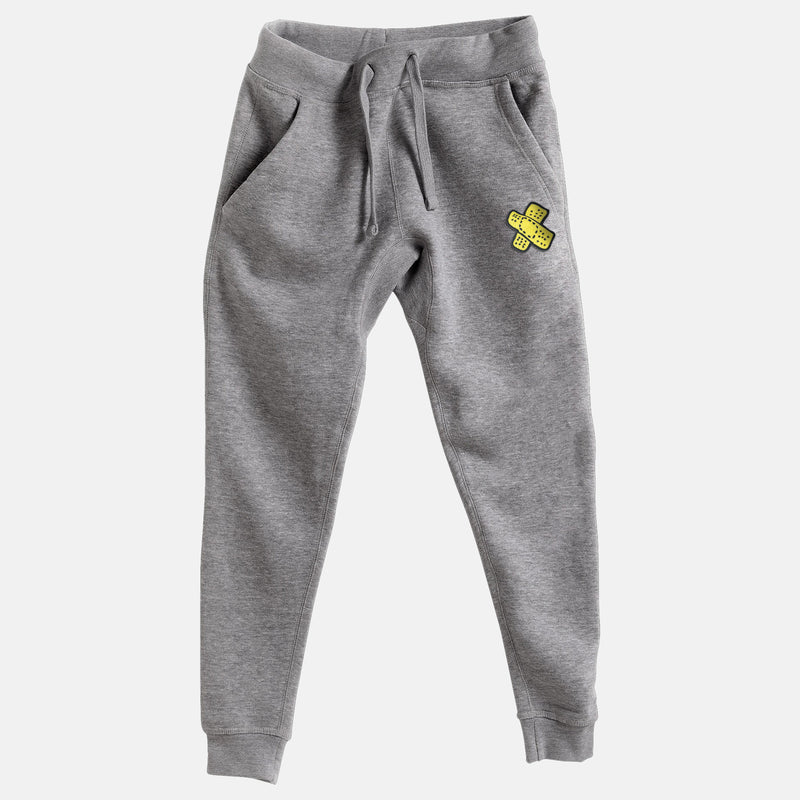 Yellow Embroidered BMF Bunny Face Premium Heather Jogger