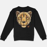 Starfish Orange Embroidered BMF Leopard Head Premium 450 gm. Crew Neck