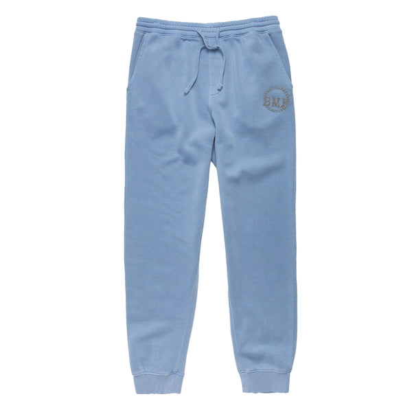 Light Grey Embroidered BMF Pigment Dyed Joggers