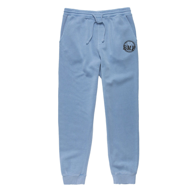 Light Blue Embroidered BMF Bunny Pigment Dyed Joggers