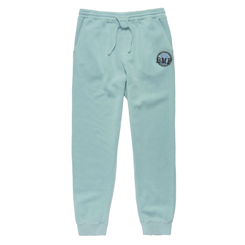 Light Blue Embroidered BMF Bunny Pigment Dyed Joggers