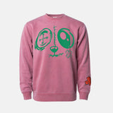 Jordan 1 Lucky Green Red BMF Bunny Face Pigment Dyed Crew Neck
