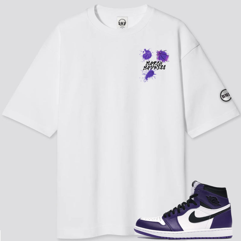 Jordan 1 Purple Court MM Splash Oversized T-Shirt