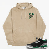 Jordan 3 Pine Green MM Splash Pigment Dyed Hoodie