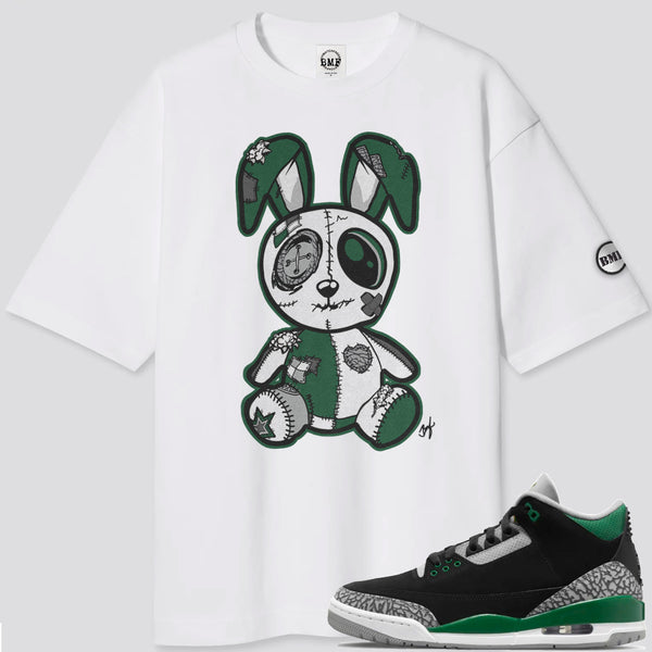 Jordan 3 Pine Green BMF Bunny Oversized Heavyweight T Shirt