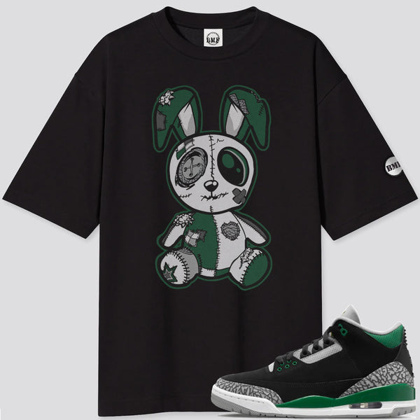 Jordan 3 Pine Green BMF Bunny Oversized Heavyweight T Shirt