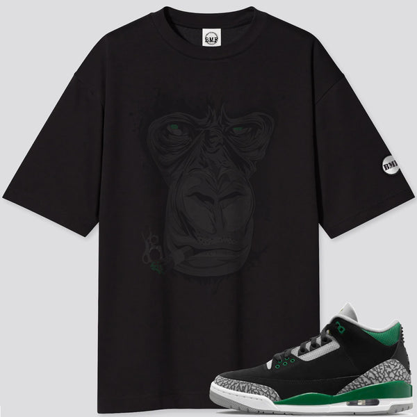 Jordan 3 Pine Green Smoking Gorilla Oversized Heavyweight T Shirt