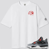 Jordan 4 Infrared BMF Bunny Face Oversized T- Shirt