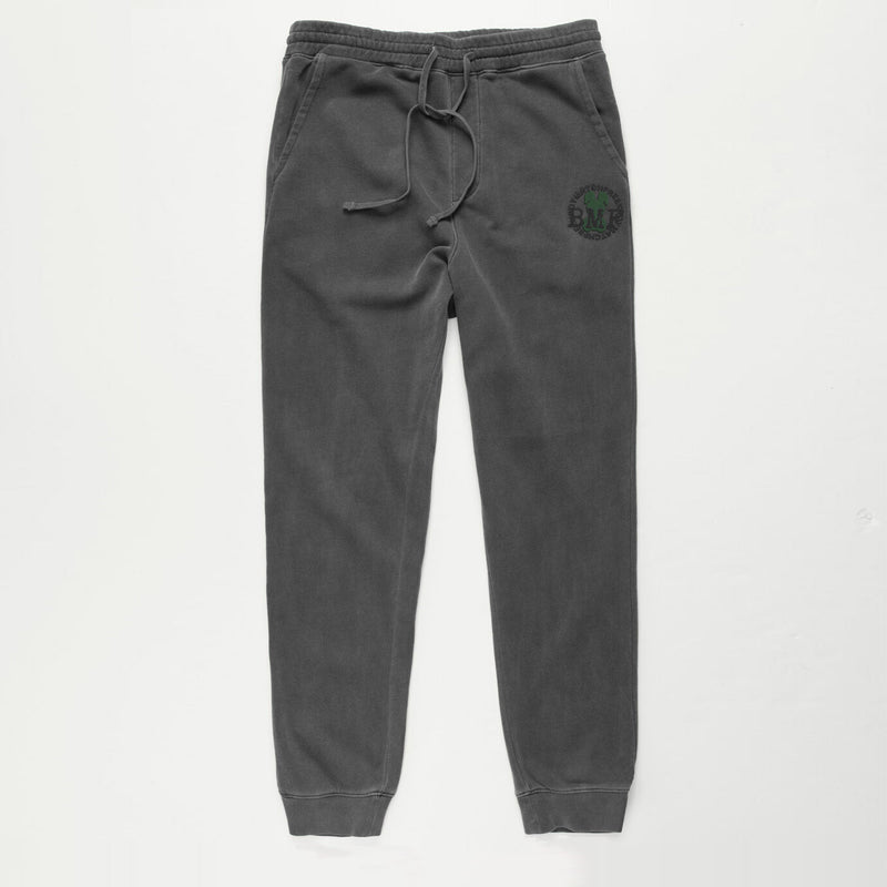 Pine Green Embroidered BMF Bunny Pigment Dyed Joggers