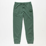 Pine Green Embroidered BMF Pigment Dyed Joggers