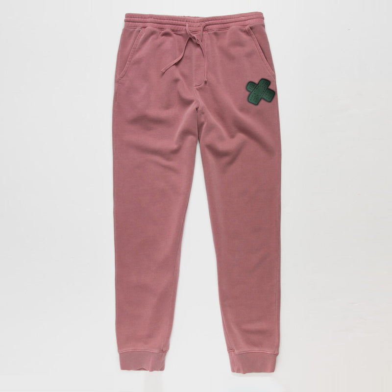 Pine Green Embroidered BMF Bunny Face Pigment Dyed Joggers
