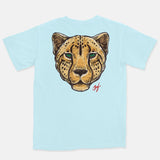 Pine Green Red Embroidered BMF Leopard Head Vintage Wash Heavyweight T-Shirt