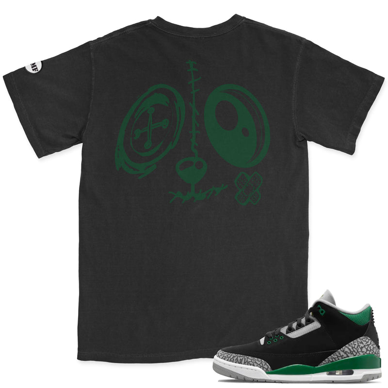 Jordan 3 Pine Green BMF Bunny Face Vintage Wash Heavyweight T-Shirt