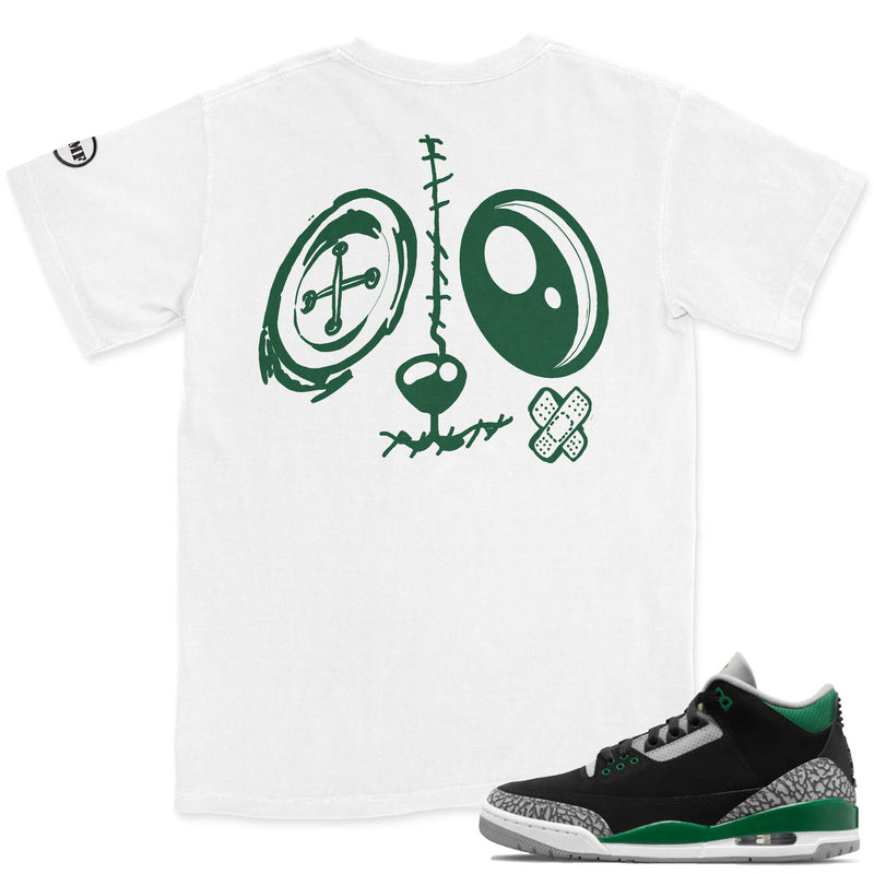 Jordan 3 Pine Green BMF Bunny Face Vintage Wash Heavyweight T-Shirt