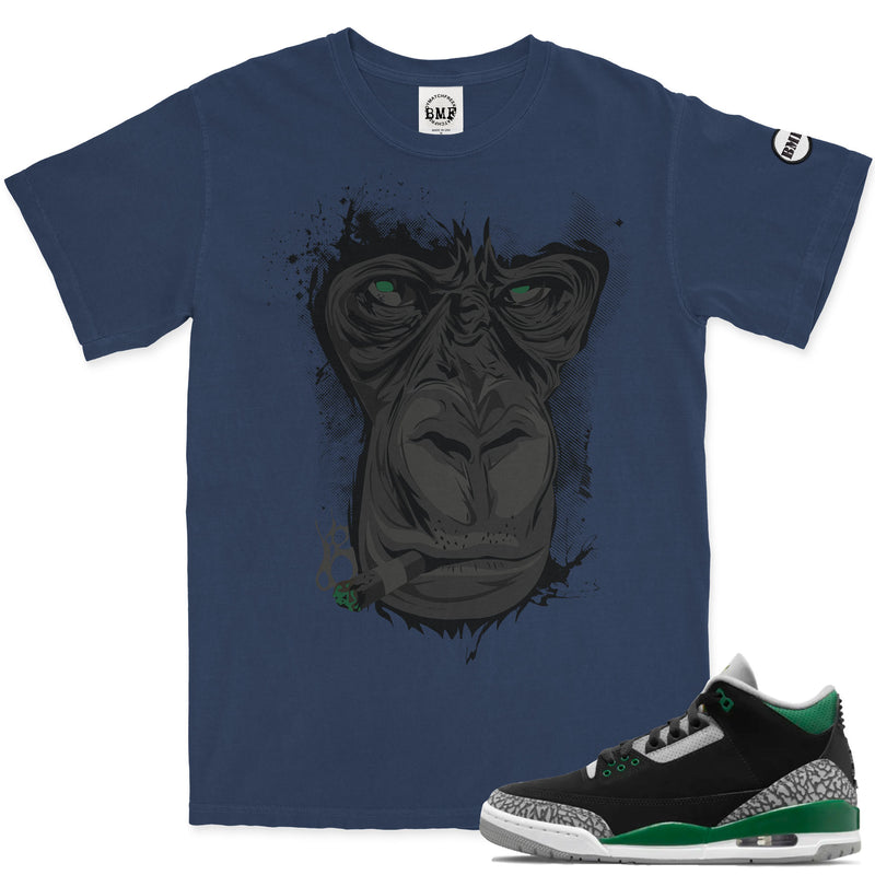 Jordan 3 Pine Green Smoking Gorilla Vintage Wash Heavyweight T-Shirt