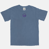 Jordan 1 Purple Court Embroidered BMF Leopard Head Pigment Dyed Vintage Wash Heavyweight T-Shirt