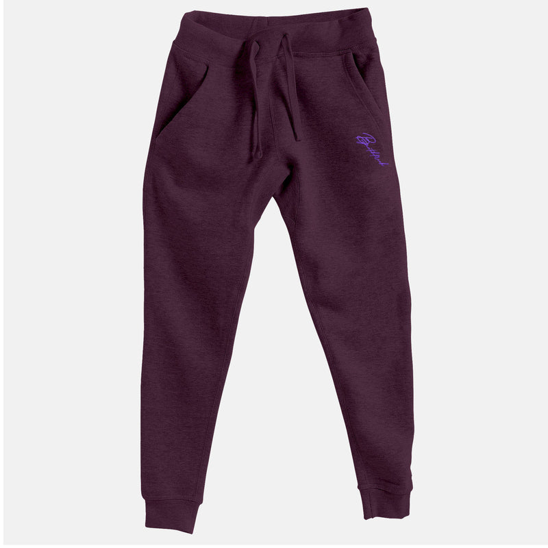 Embroidered Purple BMF Premium Joggers