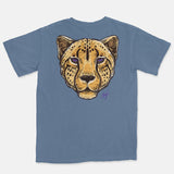 Jordan 3 Purple Court Embroidered BMF Leopard Head Pigment Dyed Vintage Wash Heavyweight T-Shirt