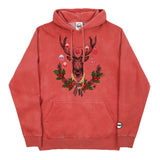 Red Christmas BMF Deer Pigment Dyed Hoodie