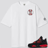 Jordan 4 Red Thunder BMF Bunny Oversized T- Shirt