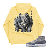 Jordan 11 Cool Grey BMF Rhino Pigment Dyed Hoodie