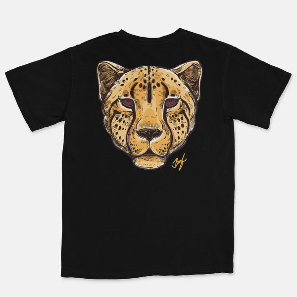 Jordan 4 Saint Germain Embroidered BMF Leopard Head Vintage Wash Heavyweight T-Shirt