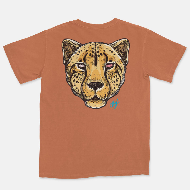 SB Dunk StrangeLove Embroidered BMF Leopard Head Pigment Dyed Vintage Wash Heavyweight T-Shirt