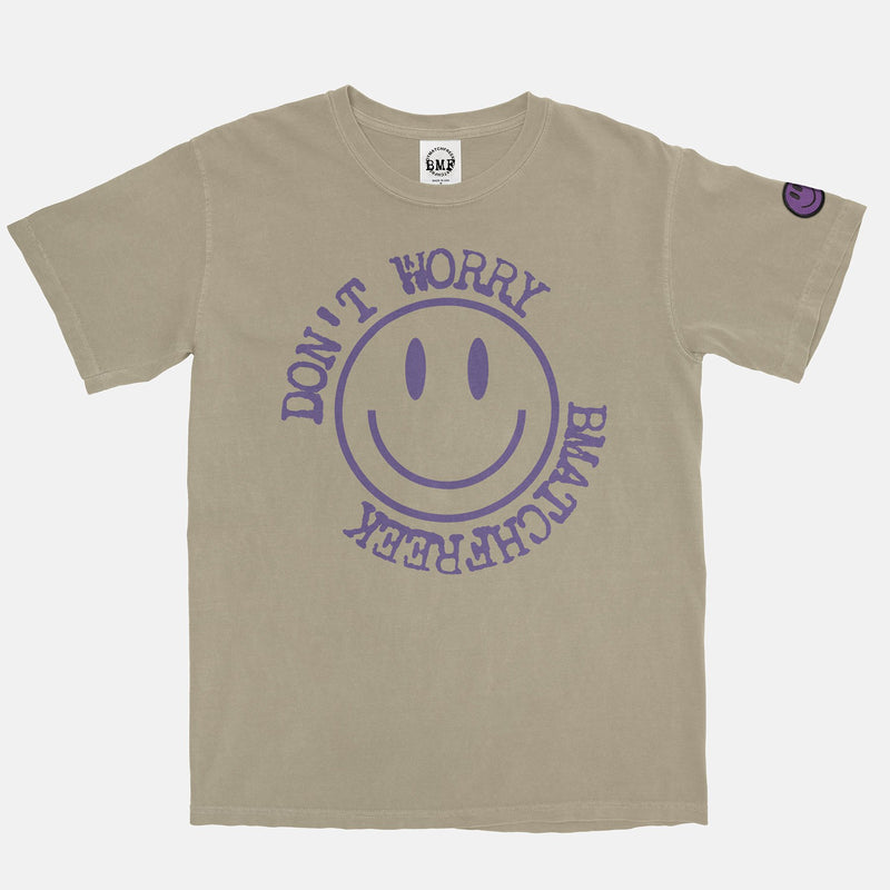Jordan 3 Purple Court BMF Smiley Pigment Dyed Vintage Wash Heavyweight T-Shirt
