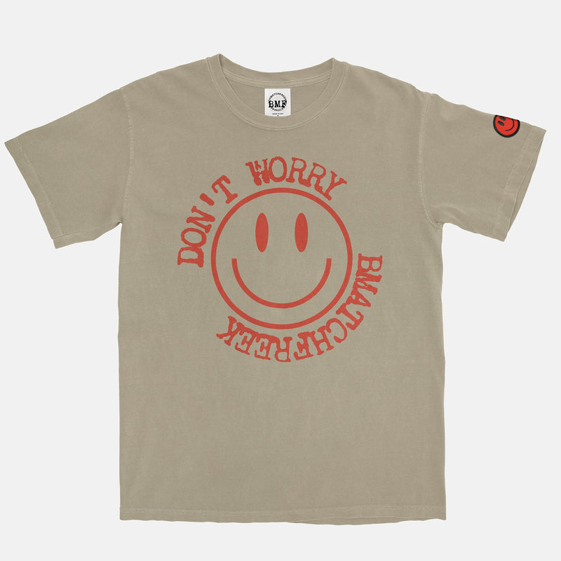 Jordan 1 Bred Toe BMF Smiley Pigment Dyed Vintage Wash Heavyweight T-Shirt