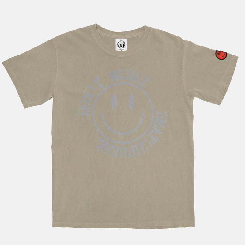 Jordan 1 Light Smoke Grey BMF Smiley Pigment Dyed Vintage Wash Heavyweight T-Shirt