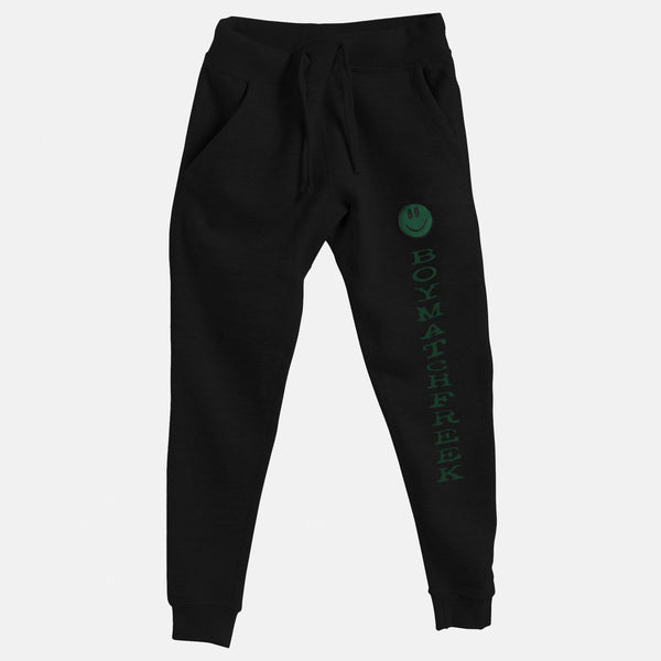 Pine Green Embroidered BMF Smiley Premium Jogger