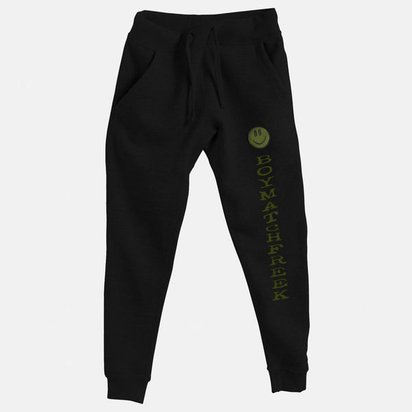 Grass Embroidered BMF Smiley Premium Jogger