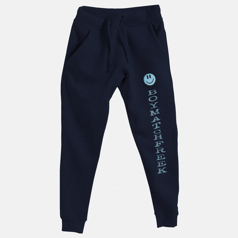 Light Blue Embroidered BMF Smiley Premium Jogger